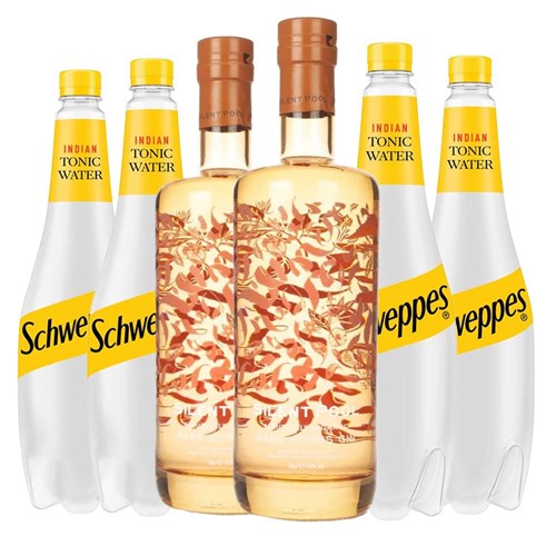 Case of 6 with Silent Pool Gin  Rare Citrus Gin 70cl and Schweppes Tonic Packed Together